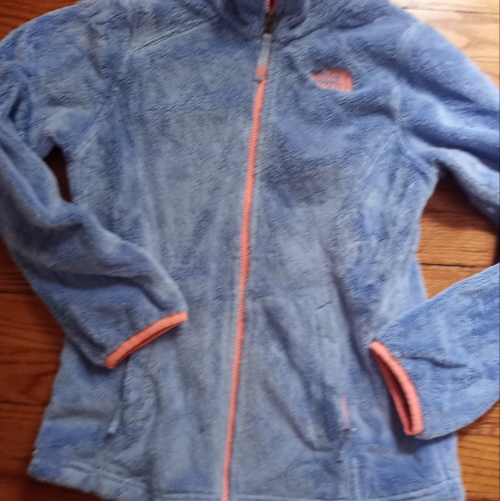 Girls The North Facezip up fleece size medium 10/12